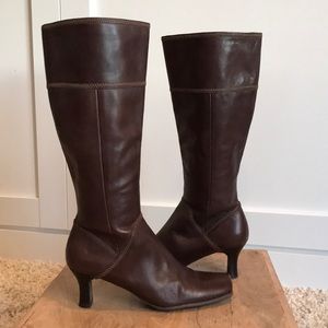 Kenneth Cole Reaction Brown Leather Boots sz 7 1/2